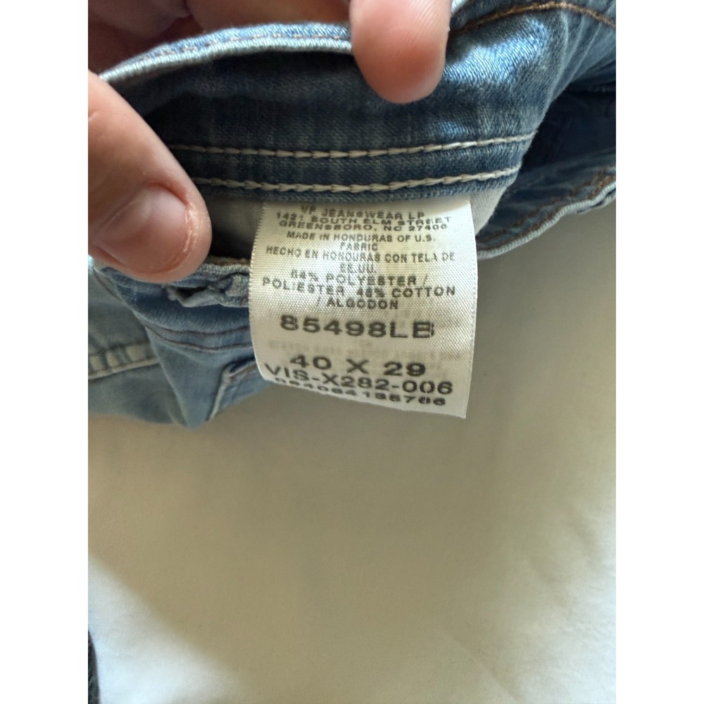 Wrangler Comfort Stretch Mens Jeans 40x29 85498LB Flex Fit Hook Closure Light Wa - Picture 4 of 4